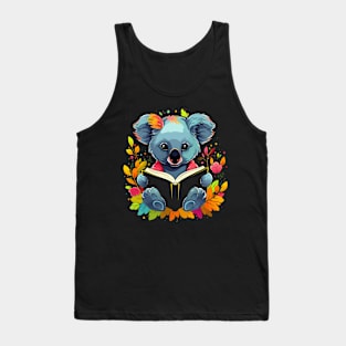 Koala Reads Book Tank Top